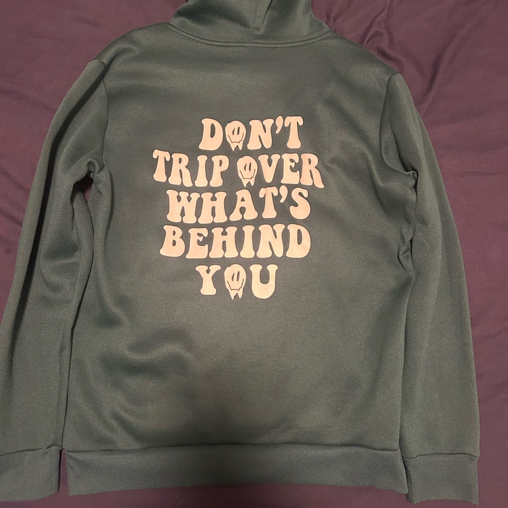 Green graphic hoodie